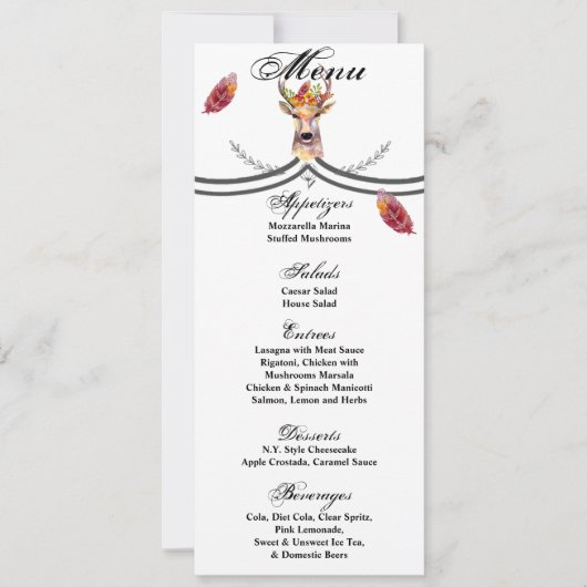 4x9.25メニューカードXsolids保の形状 招待状 (正面)