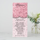 4x9.25 プログラム カード ローズゴールド グリッター (スタンド正面)