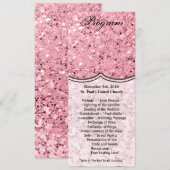 4x9.25 プログラム カード ローズゴールド グリッター (正面/裏面)