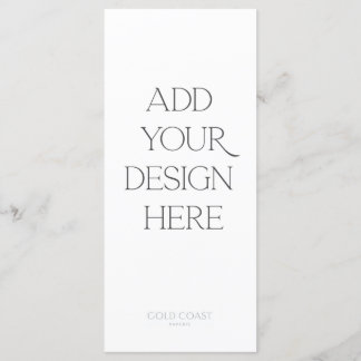 4x9" Menu or Program Printing メニュー