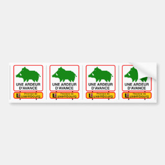 4x Petit STICKER VOITURE - UNE ARDEUR D'AVANCE バンパーステッカー