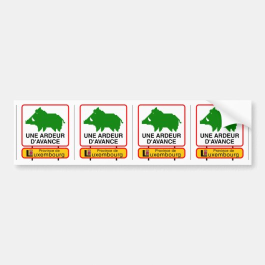 4x Petit STICKER VOITURE - UNE ARDEUR D'AVANCE バンパーステッカー (正面)