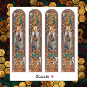 4xStained Glass Window Design of St. Gobnait  シール