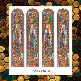 4xStained Glass Window Design of St. Gobnait シール