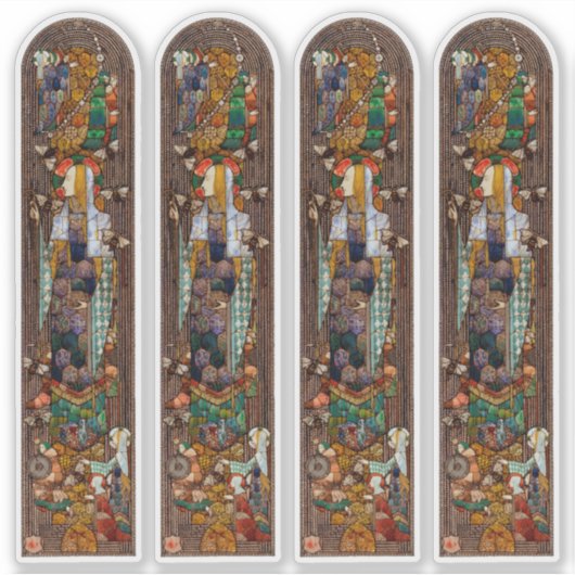 4xStained Glass Window Design of St. Gobnait  シール (正面)