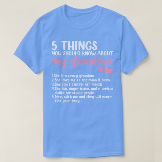 5おばあちゃんの知っておくべきこと、母 Tシャツ (デザイン正面)