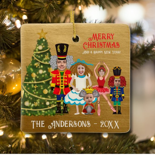 5おもしろい人の顔のナツクラッカーファミリを追加 セラミックオーナメント