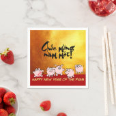 5おもしろい漫画ベトナム豚の年2019紙N スタンダードカクテルナプキン (インサイチュ)