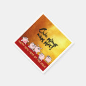 5おもしろい漫画ベトナム豚の年2019紙N スタンダードカクテルナプキン (角)