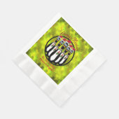 5おもしろい羽のサンタペンギンパーソナライズされた 縁ありランチョンナプキン (角)