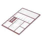 5および1食品トラッカー |食事プランナー |食料品リスト ノートパッド (アングル)