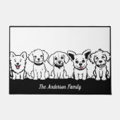 5かわいいドッグズカスタム文字 ドアマット (正面)