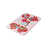 5かわいいヴィンテージバレンタインデーレトロラブハート バスマット (アングル)