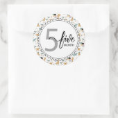 5か月のマイルストーンベビーのグラフとバルーン ラウンドシール (バッグ)