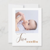 5か月の写真第1誕生日バナーカード (正面)
