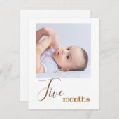 5か月の写真第1誕生日バナーカード (正面/裏面)