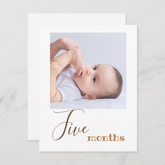 5か月の写真第1誕生日バナーカード (正面/裏面)