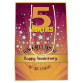 5か月の回復記念日はっきりした数値 ミディアムペーパーバッグ (裏面)