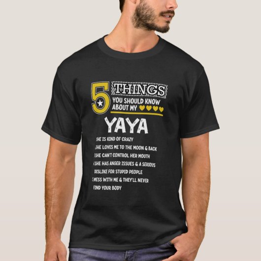 5つおもしろいのYaYaファミリーマクールッチングパーティーロン Tシャツ (正面)