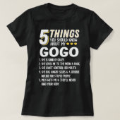 5つおもしろいものグランマゴゴギフトアイディア Tシャツ (デザイン正面)