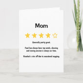 5つおもしろい星の一般的にかわいらし良い母親の日 カード (正面)