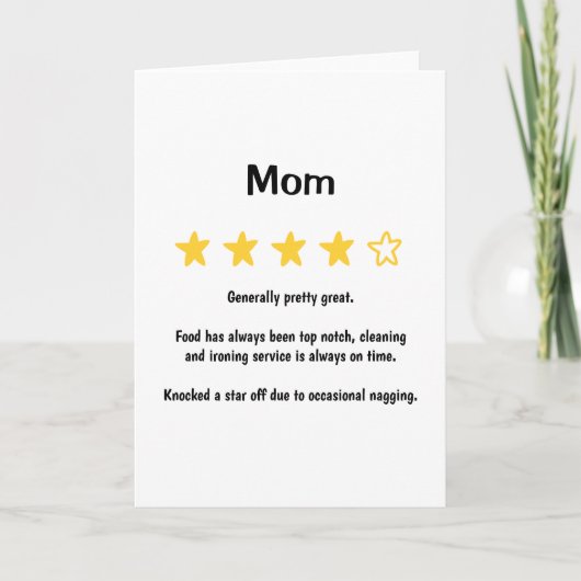 5つおもしろい星の一般的にかわいらし良い母親の日 カード (正面)