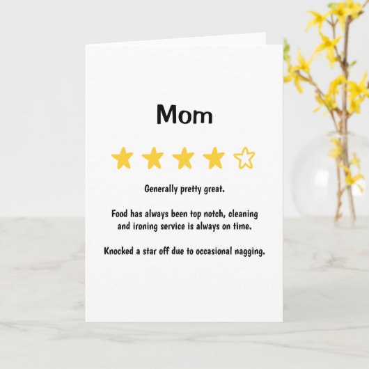 5つおもしろい星の一般的にかわいらし良い母親の日 カード (黄色い花)