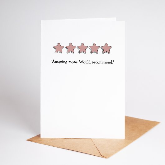 5つおもしろい星レビュー母の日 シーズンカード