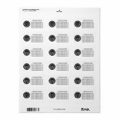 5つのカスタム住所ラインを持つビジネスのロゴ ラベル (フルシート)