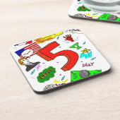 5つのコースターへのコード – 6のセット コースター (左側)