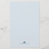 5つのゴールデンクリスマスボール – 書ブルー (裏面)