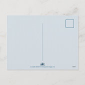 5つのゴールデンクリスマスボール – 書ブルー シーズンポストカード (裏面)