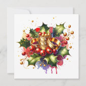 5つのゴールドの指輪 | クリスマスの12日間 シーズンカード (正面)