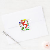 5つのステッカーへのコード – 20のセット スクエアシール (封筒)