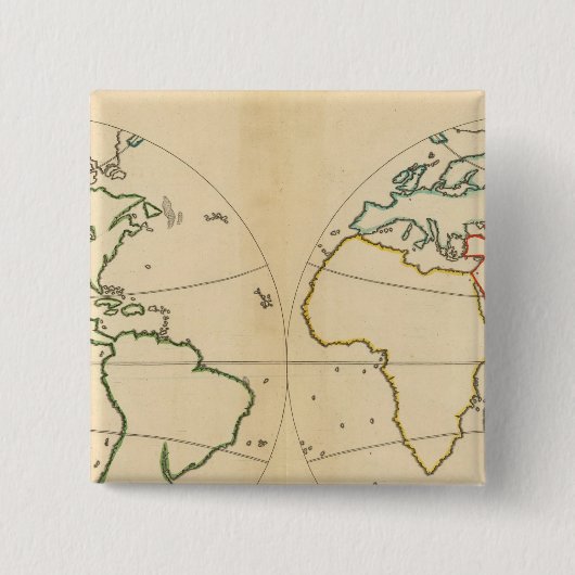 5つのゾーンを含むワールプマップ 缶バッジ (正面)