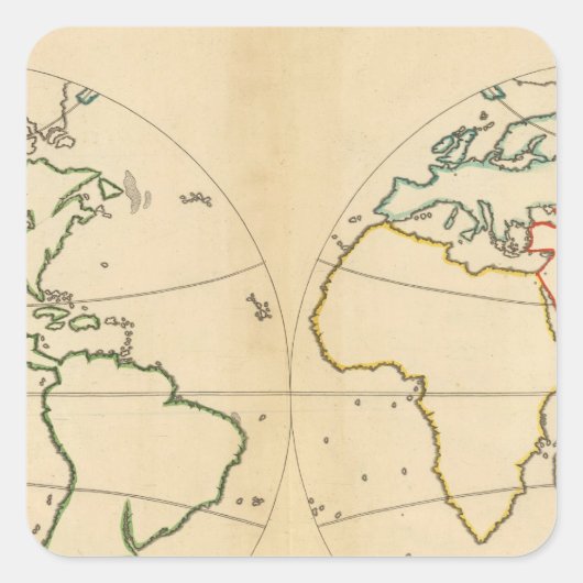 5つのゾーンを持つ作業マップ スクエアシール (正面)