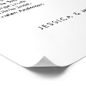 5つのテーモダンブルお気に入りのPeople Seat Chart ポスター (角)