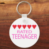 5つのハート10代の若者 キーホルダー (正面)