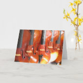 5つのバイオリンのポートレート カード (黄色い花)