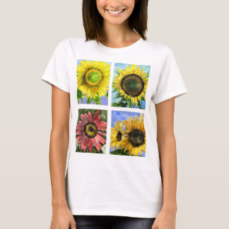 5つのヒマワリのTシャツの服装 Tシャツ