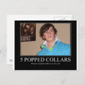 5つのポップドカラークール ポストカード (正面/裏面)