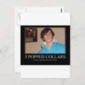 5つのポップドカラークール ポストカード (正面/裏面)