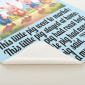 5つのリトルピッグ – 子供部屋ライムシェルパブランケット シェルパブランケット (3/4)