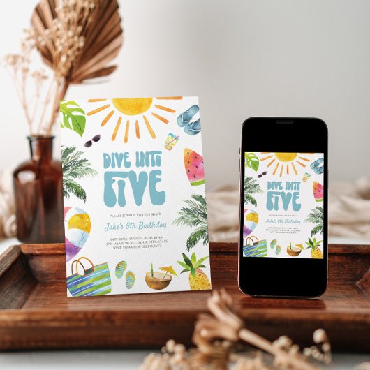 5つのレトロ誕生日招待状 招待状