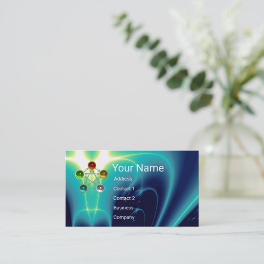 5つの中国の要素の風水スピリチュアルエネルギー 名刺 (スタンド正面)