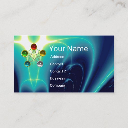 5つの中国の要素の風水スピリチュアルエネルギー 名刺 (正面)