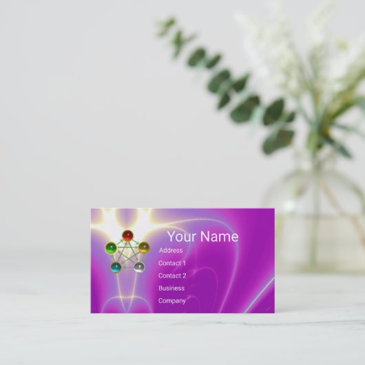 5つの中国の要素の風水スピリチュアルエネルギー 名刺 (スタンド正面)