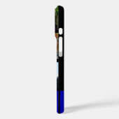 5つの個人用の写真は名前が青でパーソナライズ Case-Mate iPhoneケース (裏面 / 左)