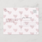 5つの写真のコラージュのワインの水彩画のハートのバレンタイン シーズンポストカード (裏面)