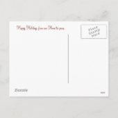 5つの写真の休日の挨拶の赤 シーズンポストカード (裏面)